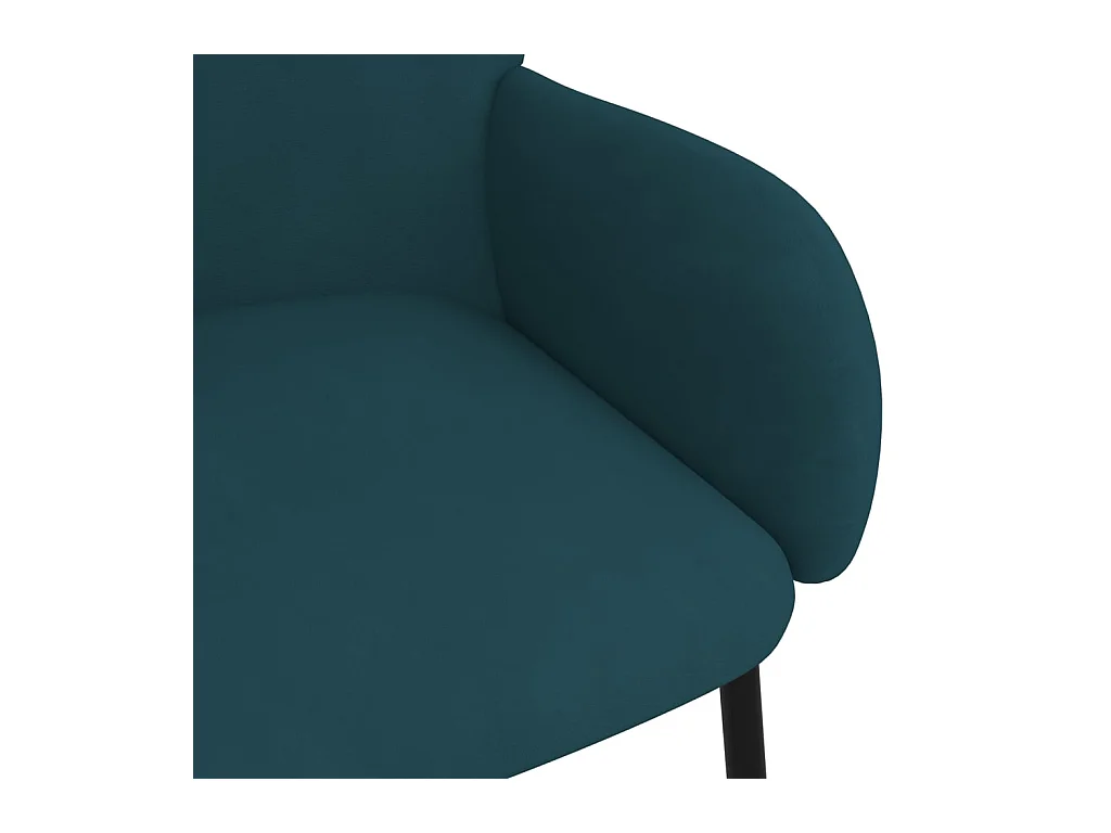 Chaises à manger lot de 2 Bleu Velours