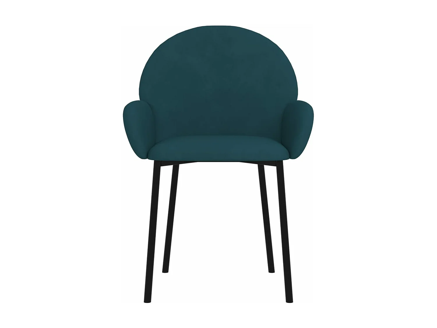 Chaises à manger lot de 2 Bleu Velours