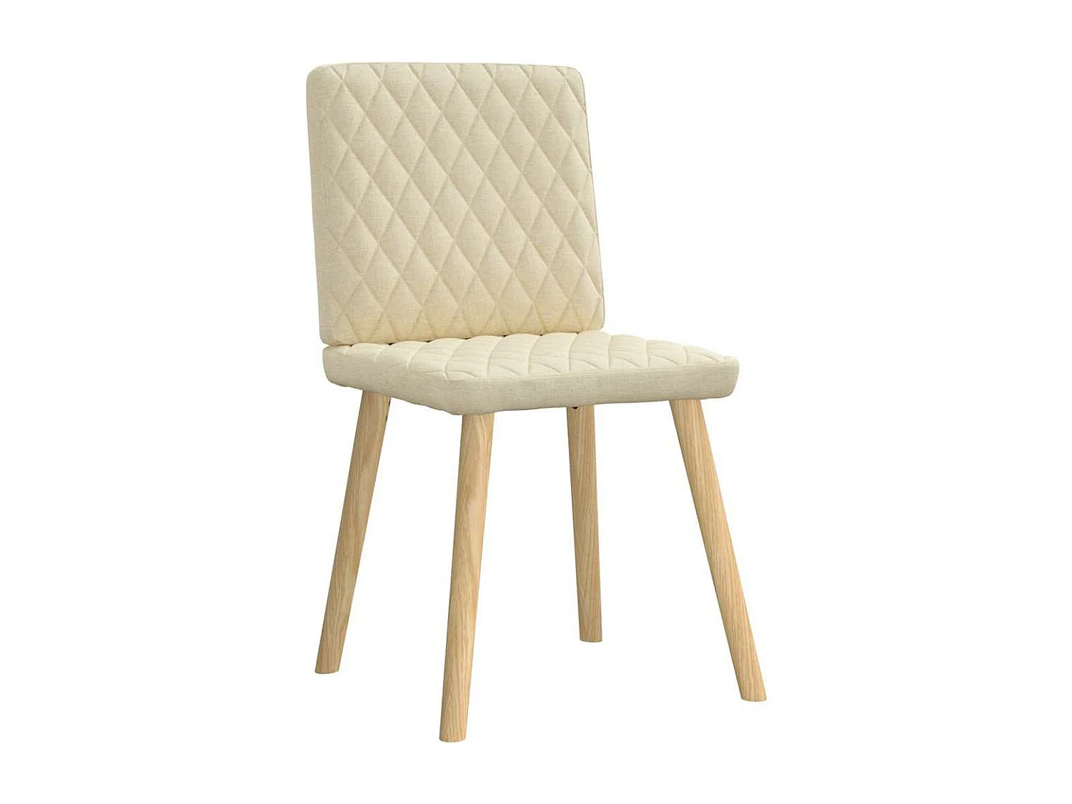 Chaises à manger lot de 4 crème tissu