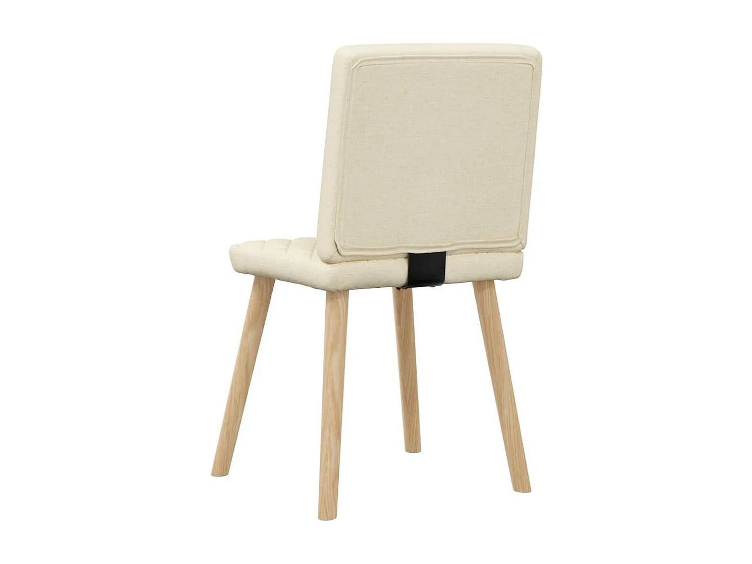 Chaises à manger lot de 4 crème tissu