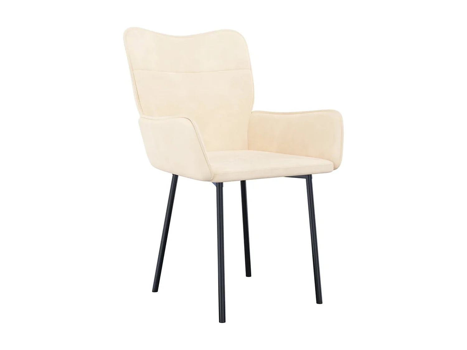 Chaises à manger lot de 2 Crème Velours