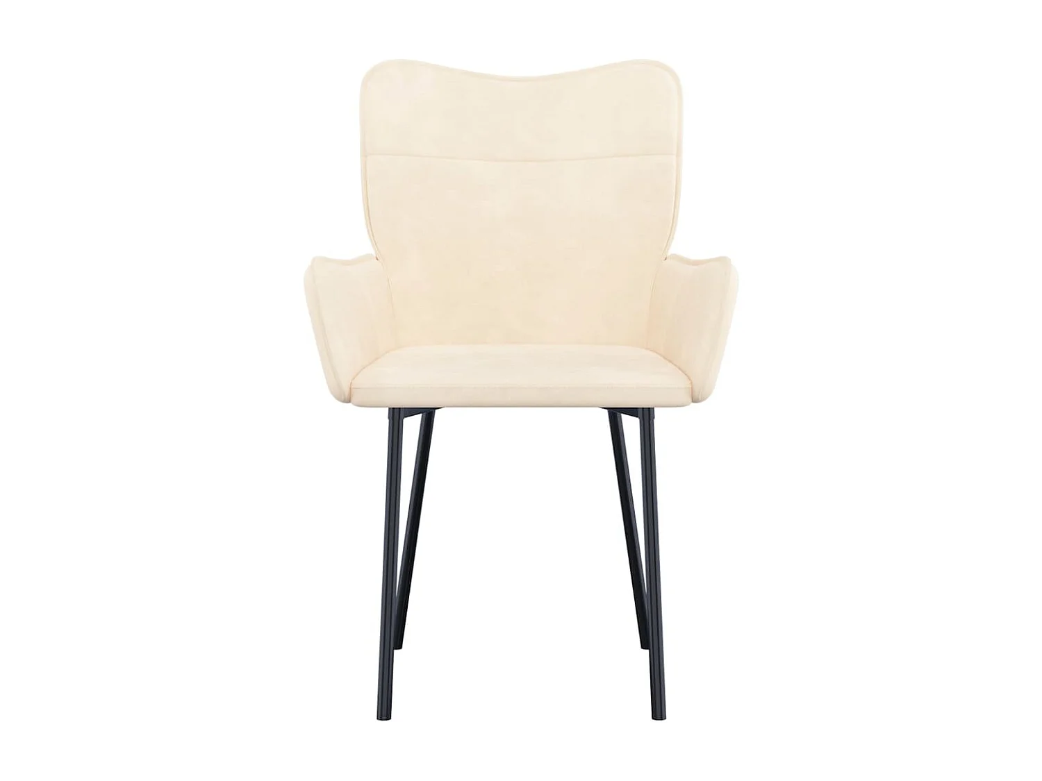 Chaises à manger lot de 2 Crème Velours