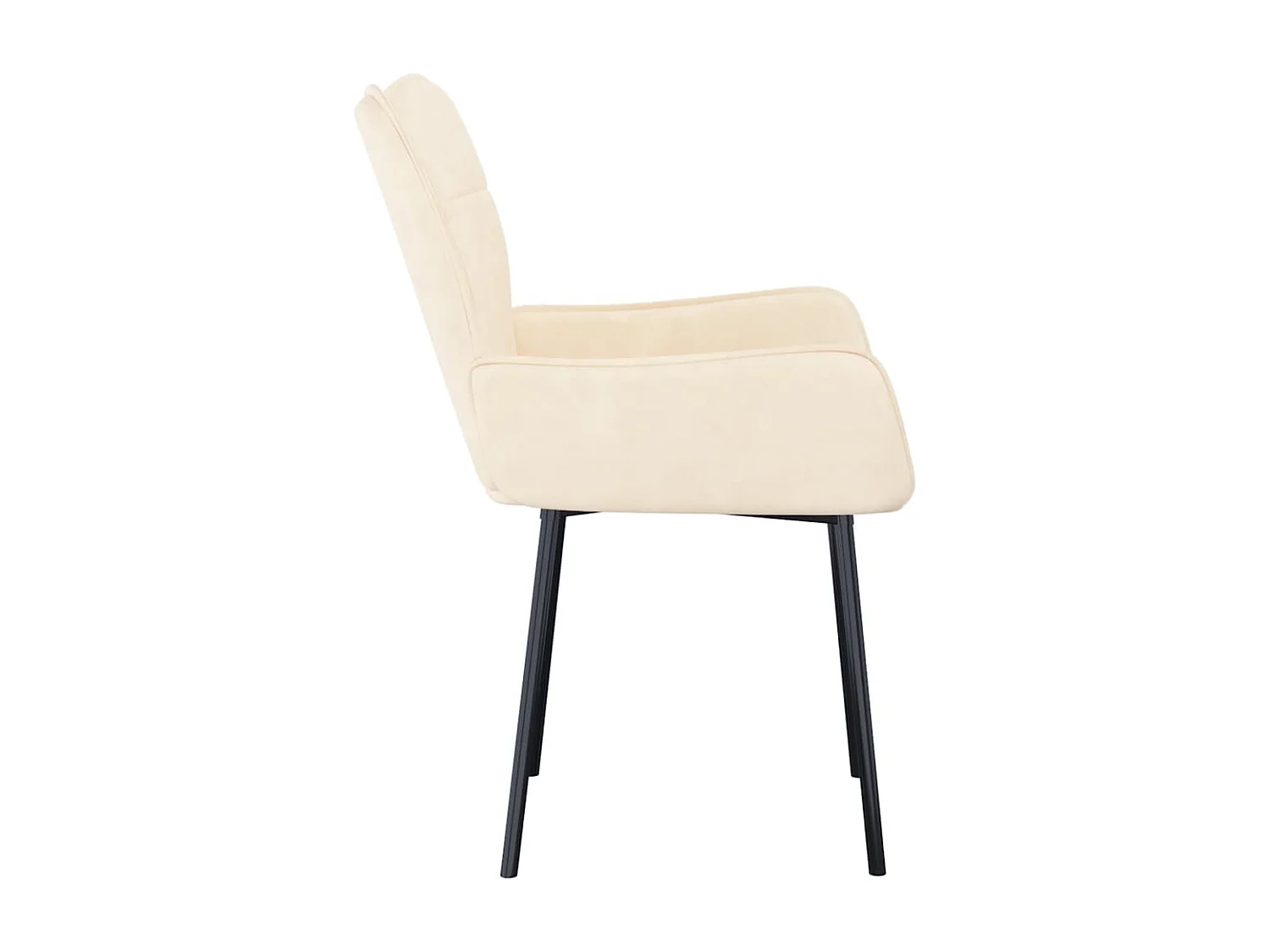 Chaises à manger lot de 2 Crème Velours