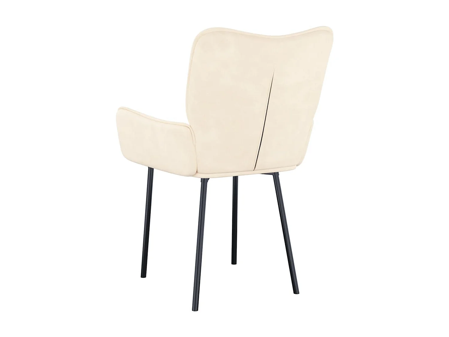 Chaises à manger lot de 2 Crème Velours