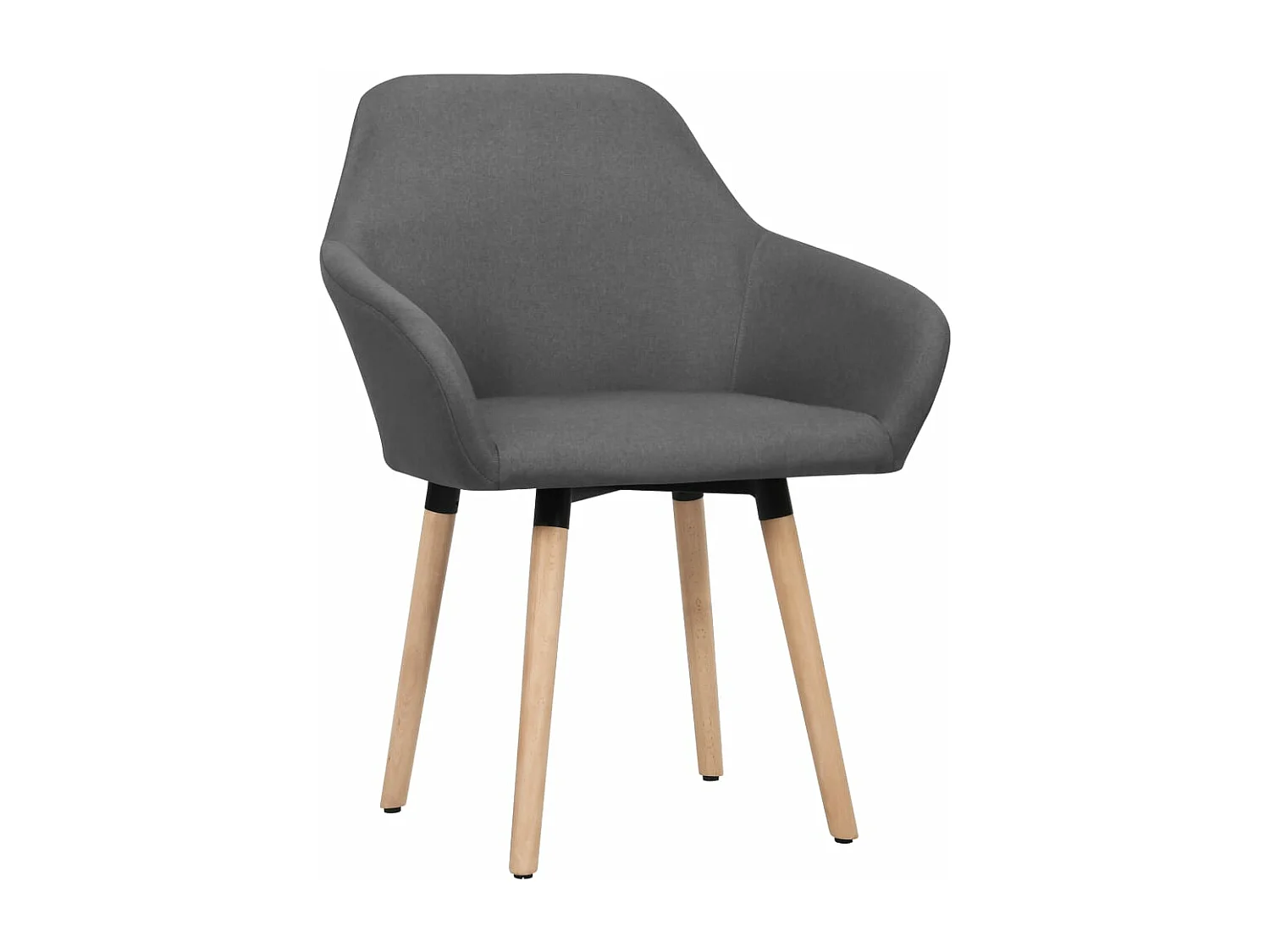 Sillas de comedor 2 unidades tela gris oscuro