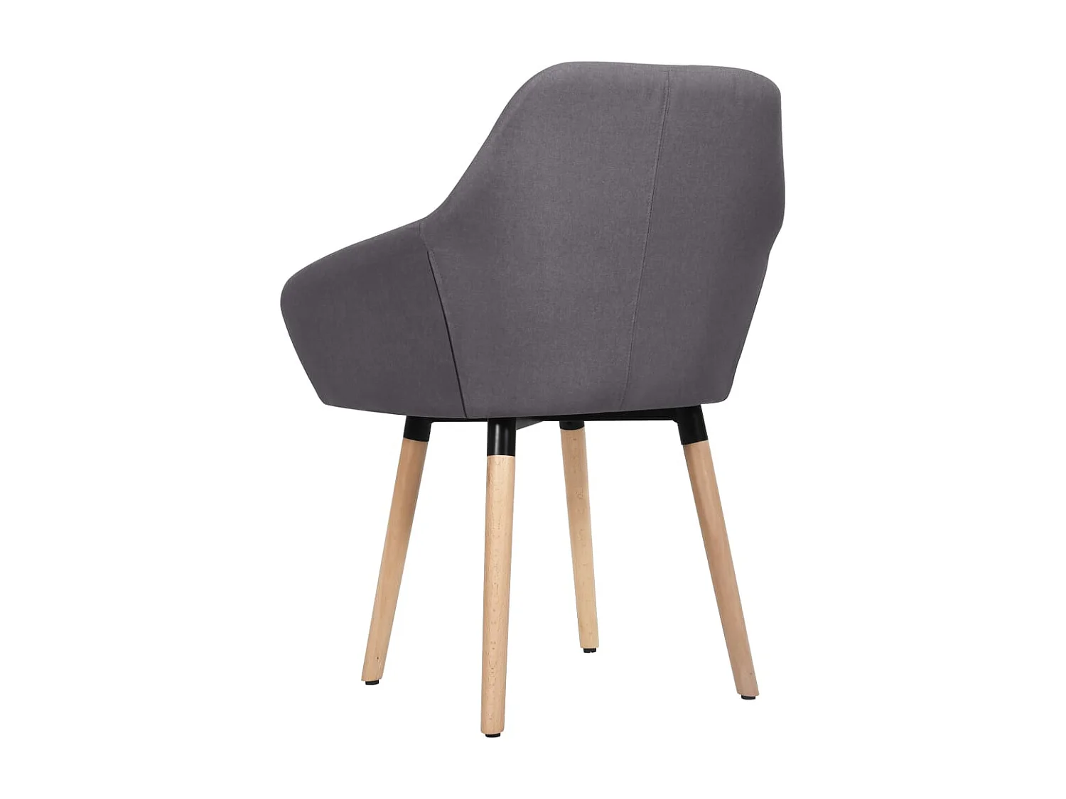 Sillas de comedor 2 unidades tela gris oscuro