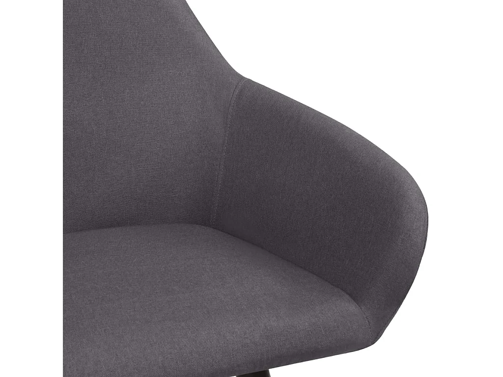 Sillas de comedor 2 unidades tela gris oscuro