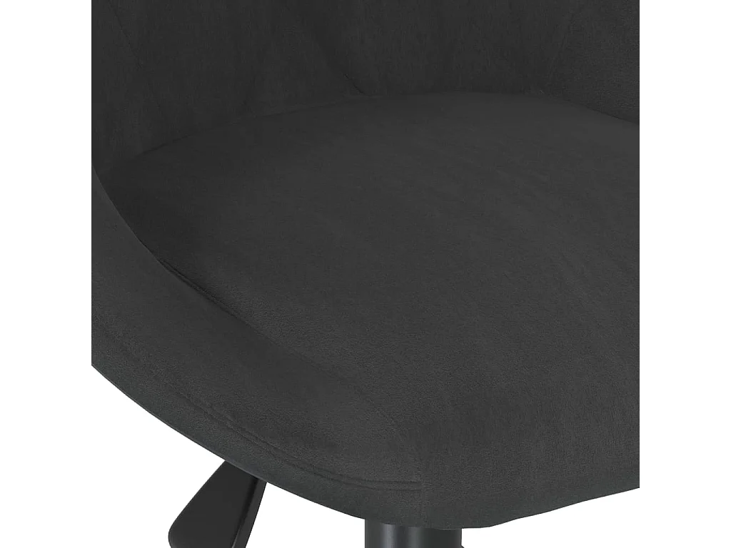 Chaises pivotantes à manger lot de 4 noir velours