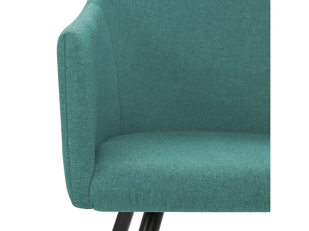 Chaises à manger lot de 2 vert tissu