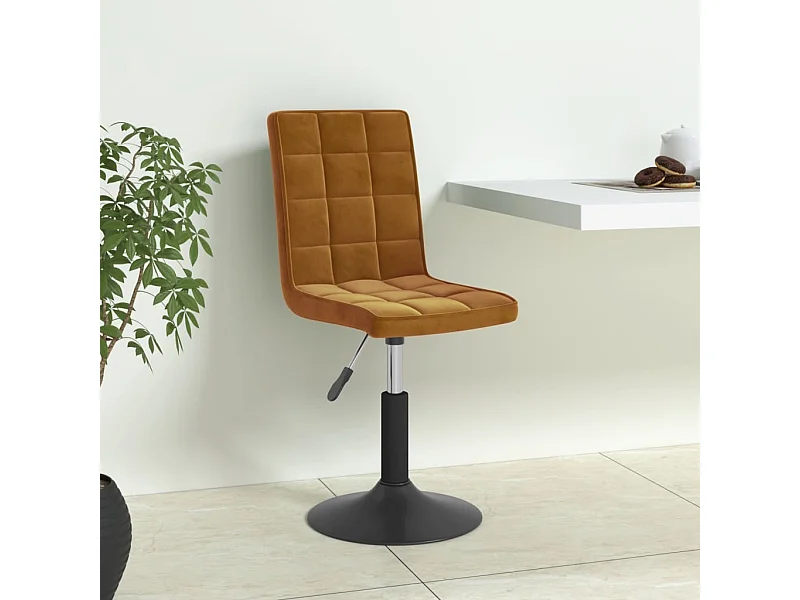 Sillas de comedor giratorias 6 unidades terciopelo marrón