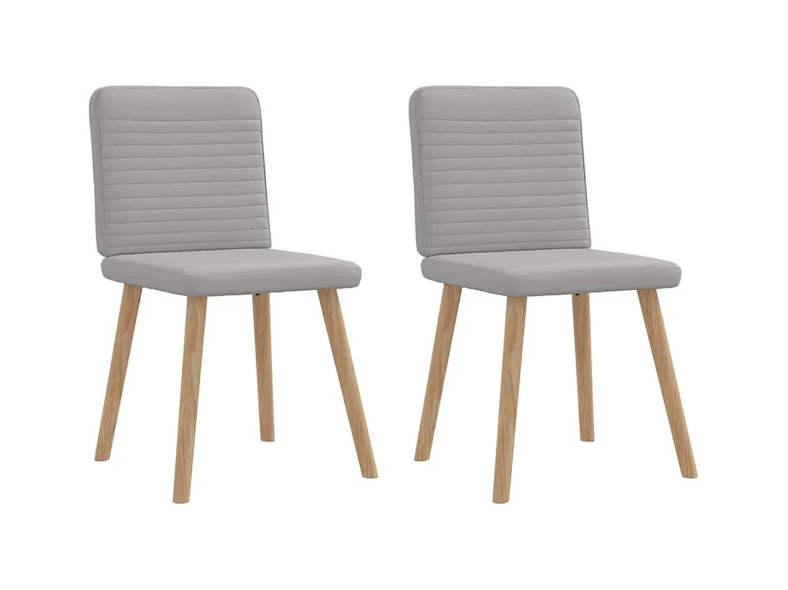 Chaises à manger lot de 2 gris nuage tissu