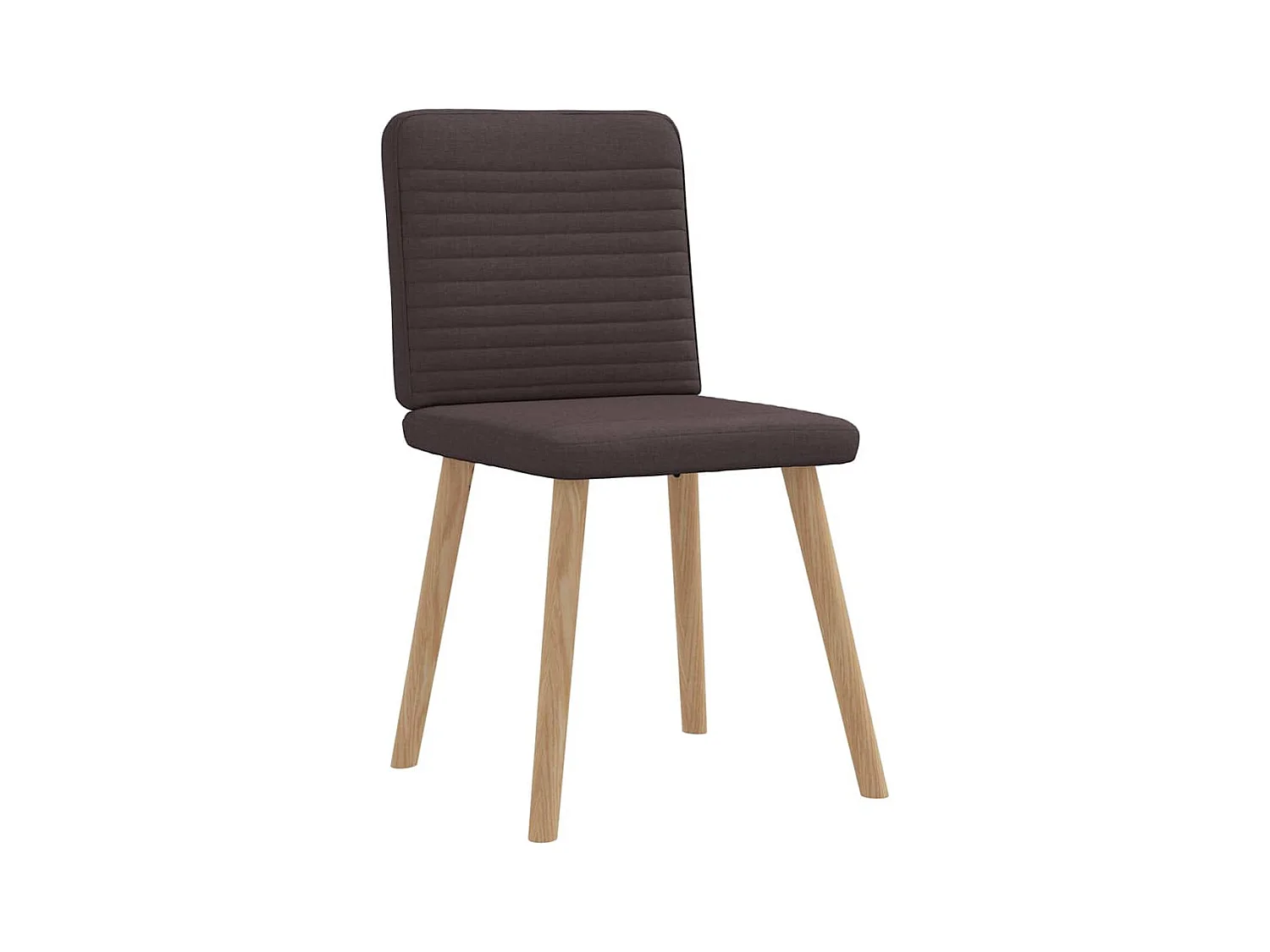 Chaises à manger lot de 2 marron foncé tissu