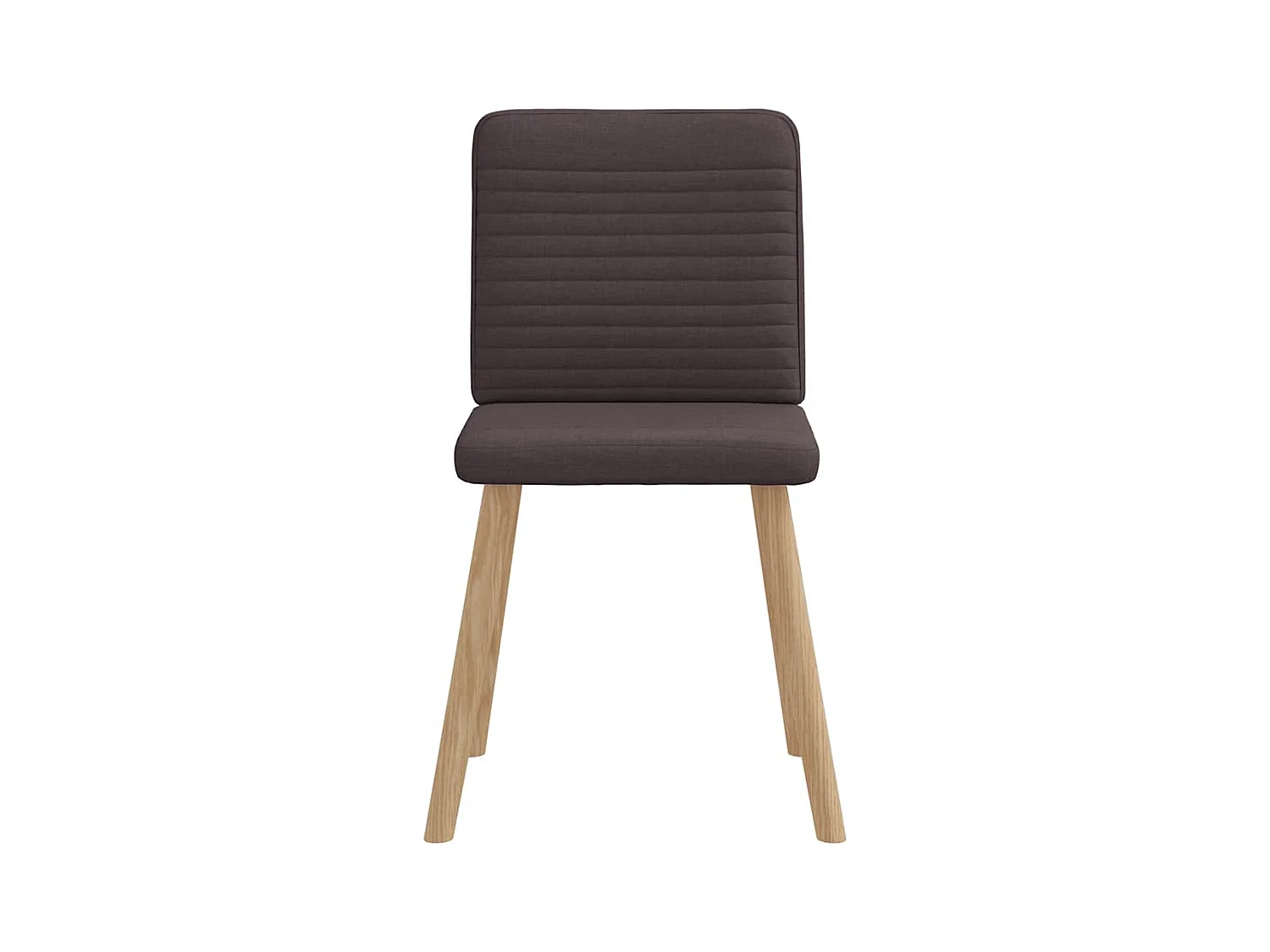 Chaises à manger lot de 2 marron foncé tissu