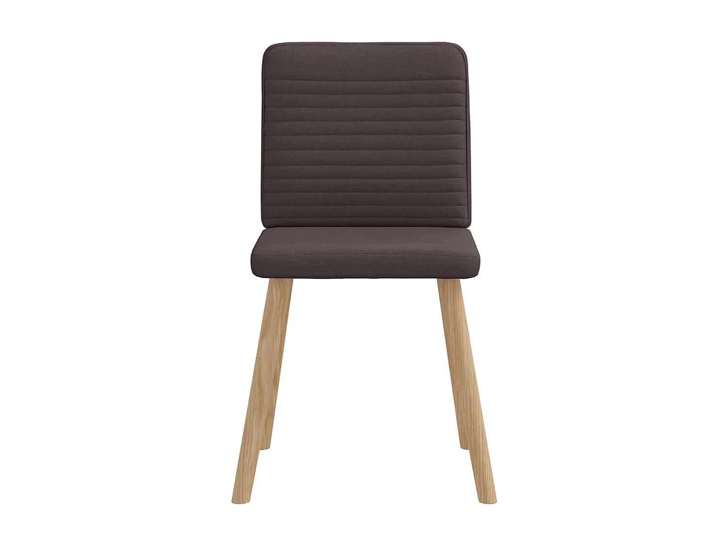 Chaises à manger lot de 2 marron foncé tissu