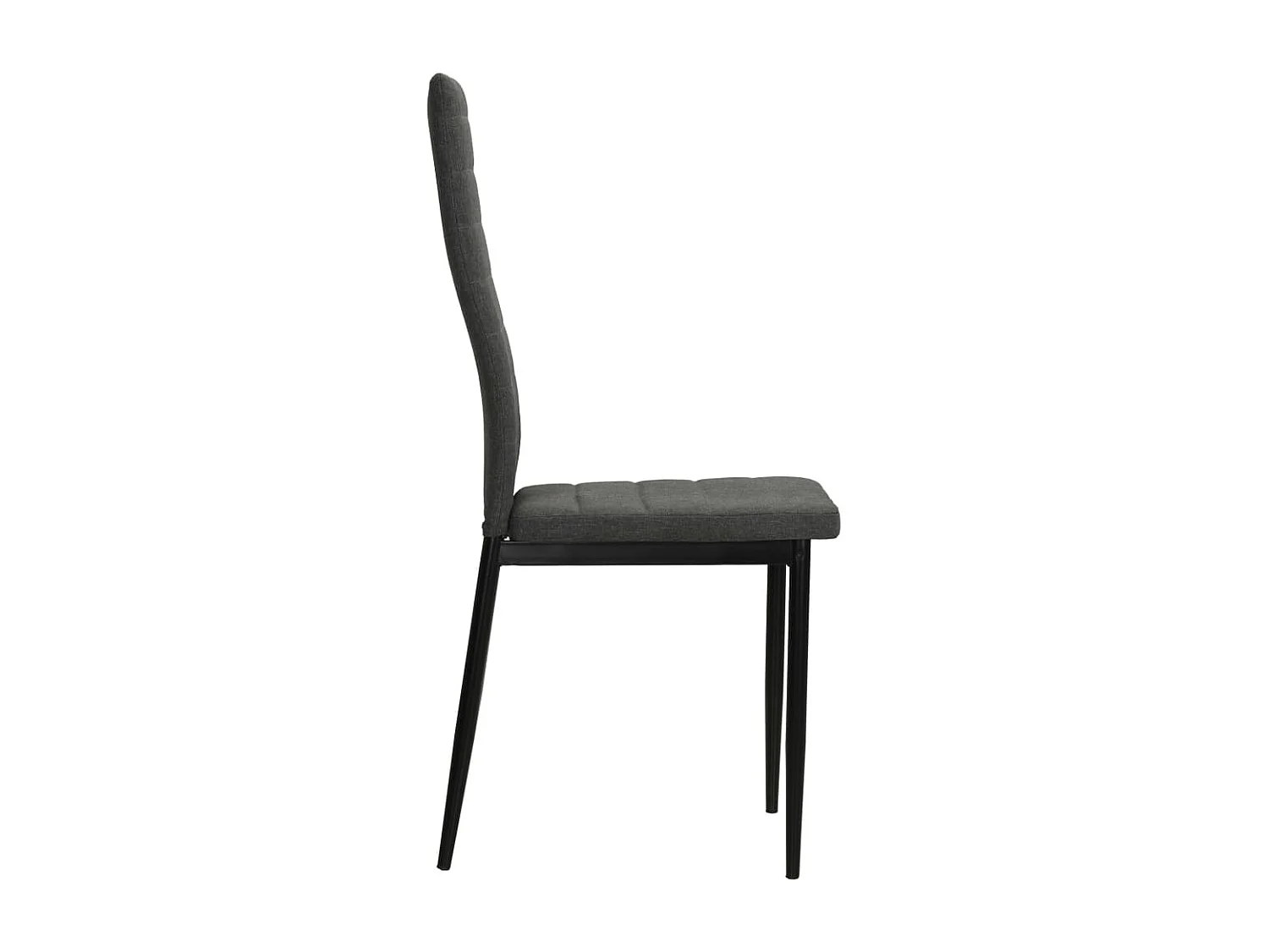 Chaises à manger lot de 6 gris foncé tissu