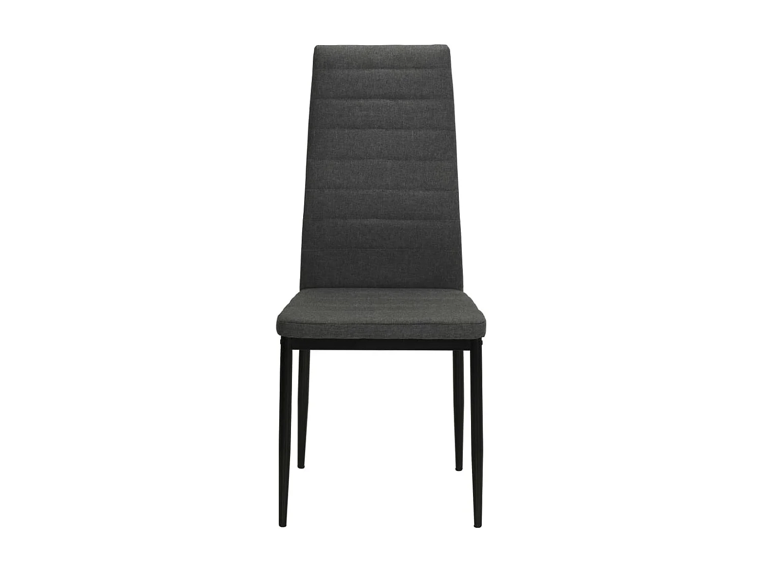 Chaises à manger lot de 6 gris foncé tissu