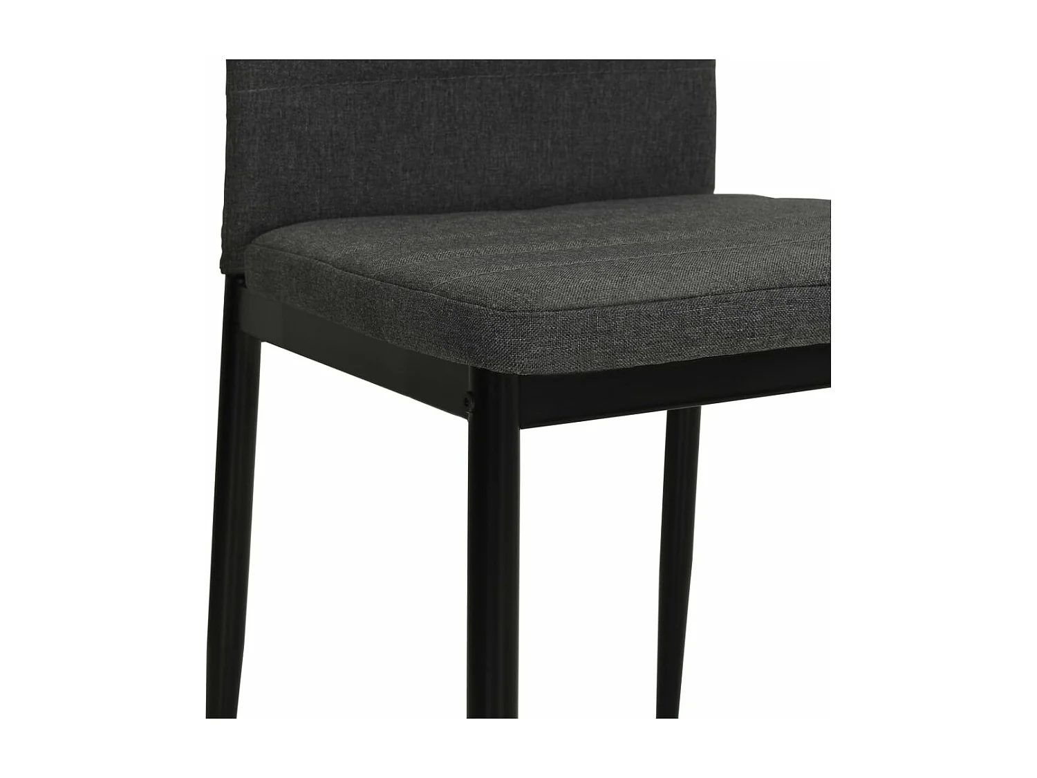Chaises à manger lot de 6 gris foncé tissu