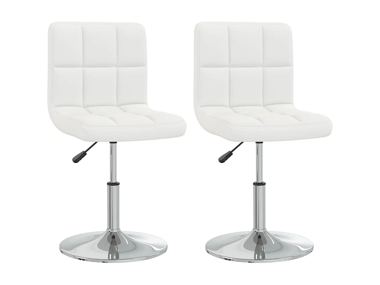 Sillas de comedor 2 unidades cuero sintético blanco