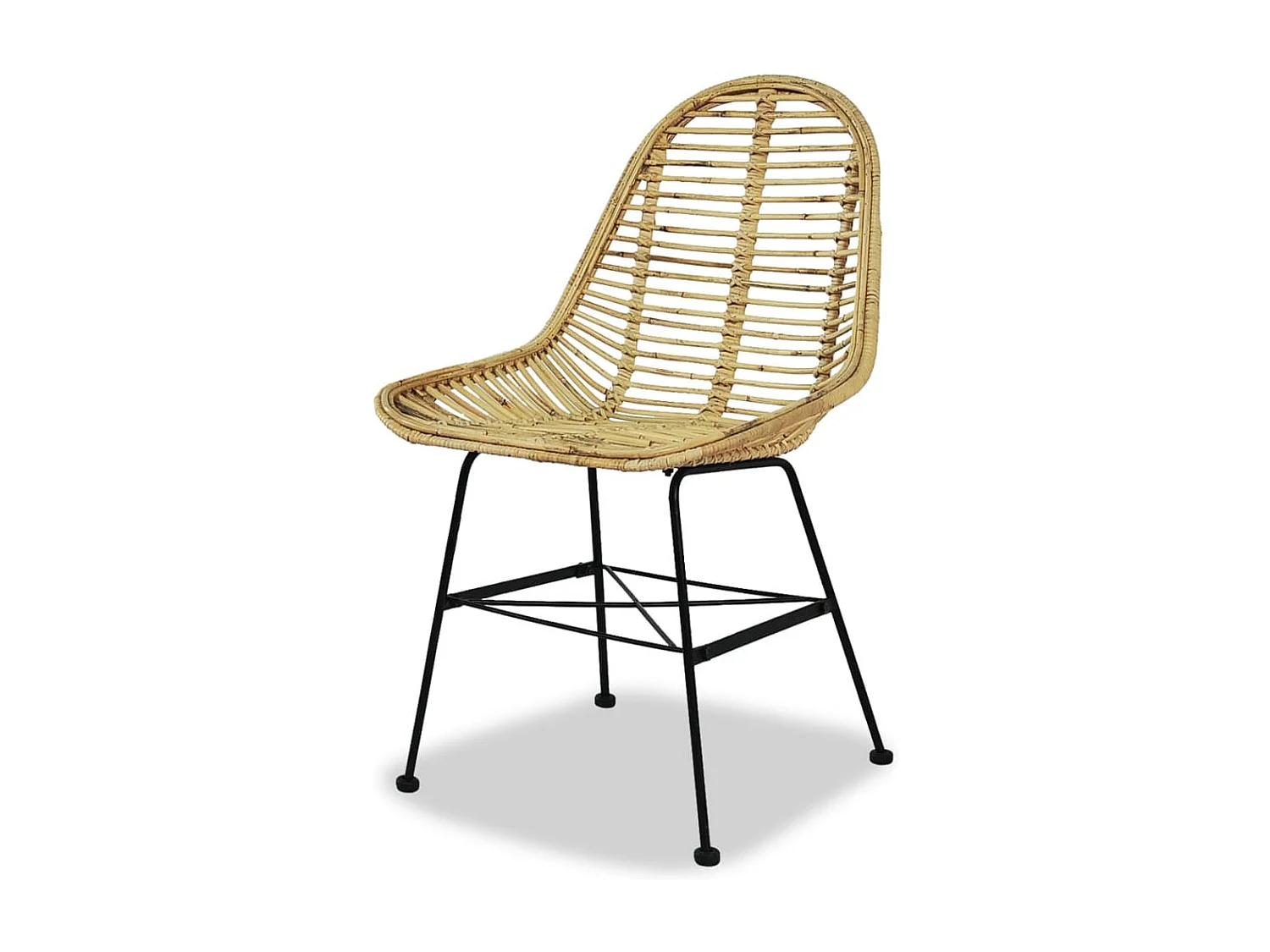 Sillas de comedor 4 unidades de ratán natural