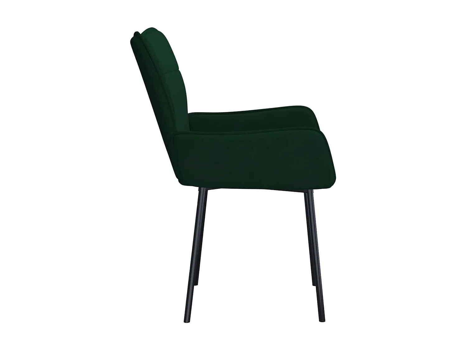 Chaises à manger lot de 2 Vert foncé Velours