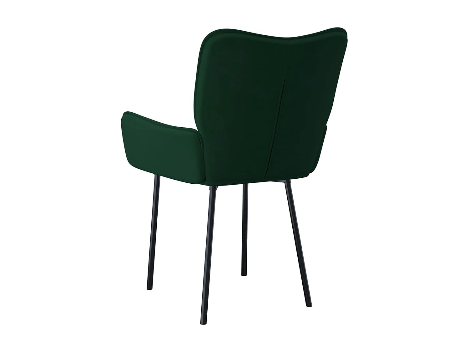 Chaises à manger lot de 2 Vert foncé Velours