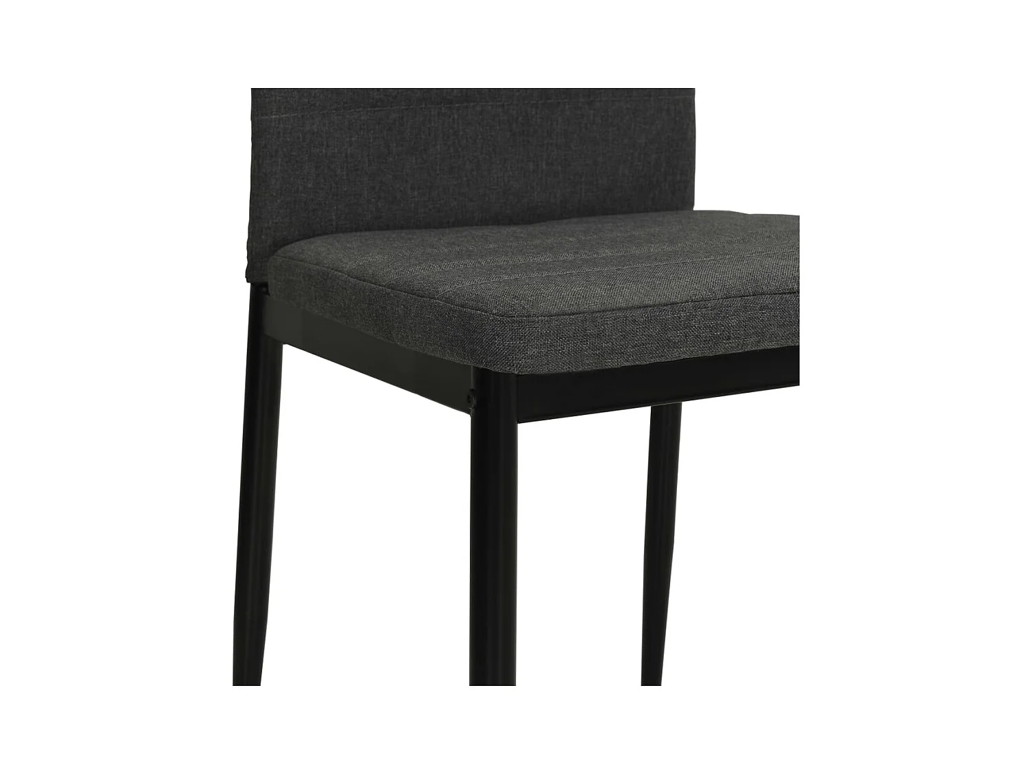 Cadeiras de jantar 2 peças tecido cinzento-escuro