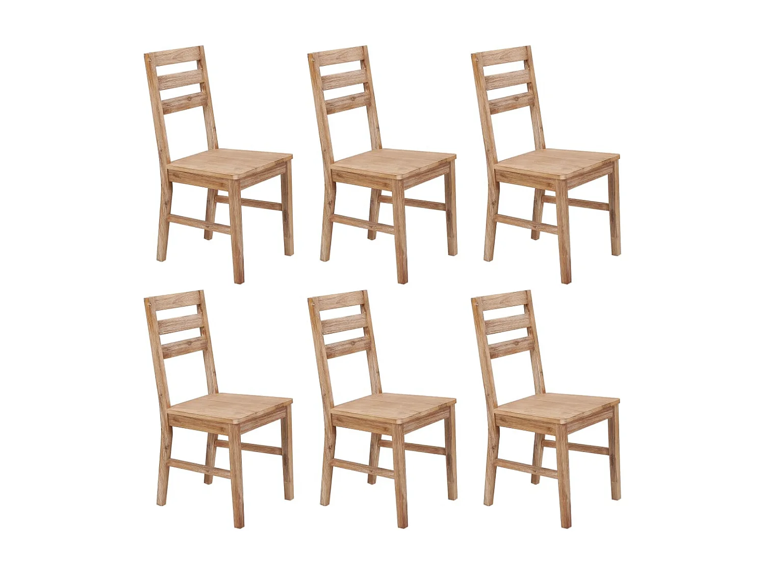 Eetkamerstoelen 6 st massief acaciahout