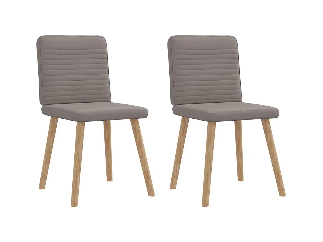Chaises à manger lot de 2 taupe tissu