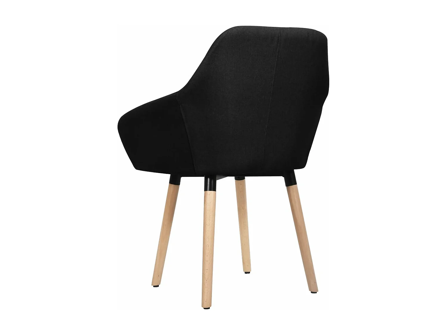 Sillas de comedor 2 unidades tela negro