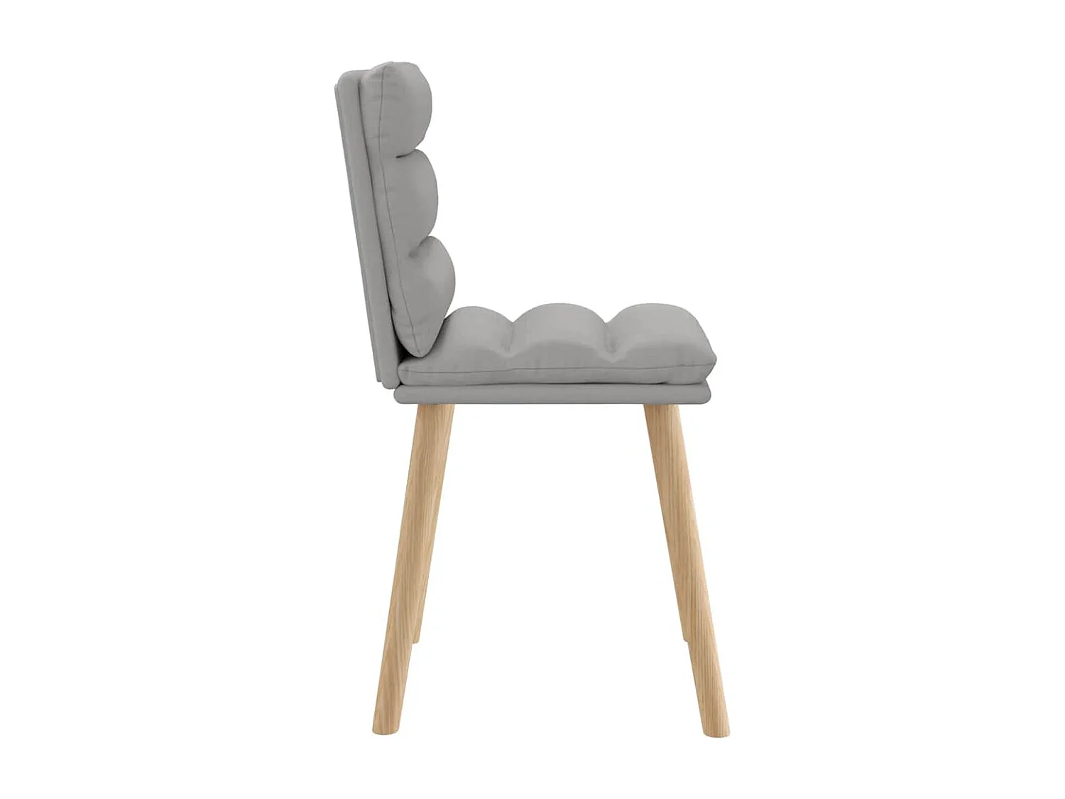 Eetkamerstoelen 2 st stof wolk grijs