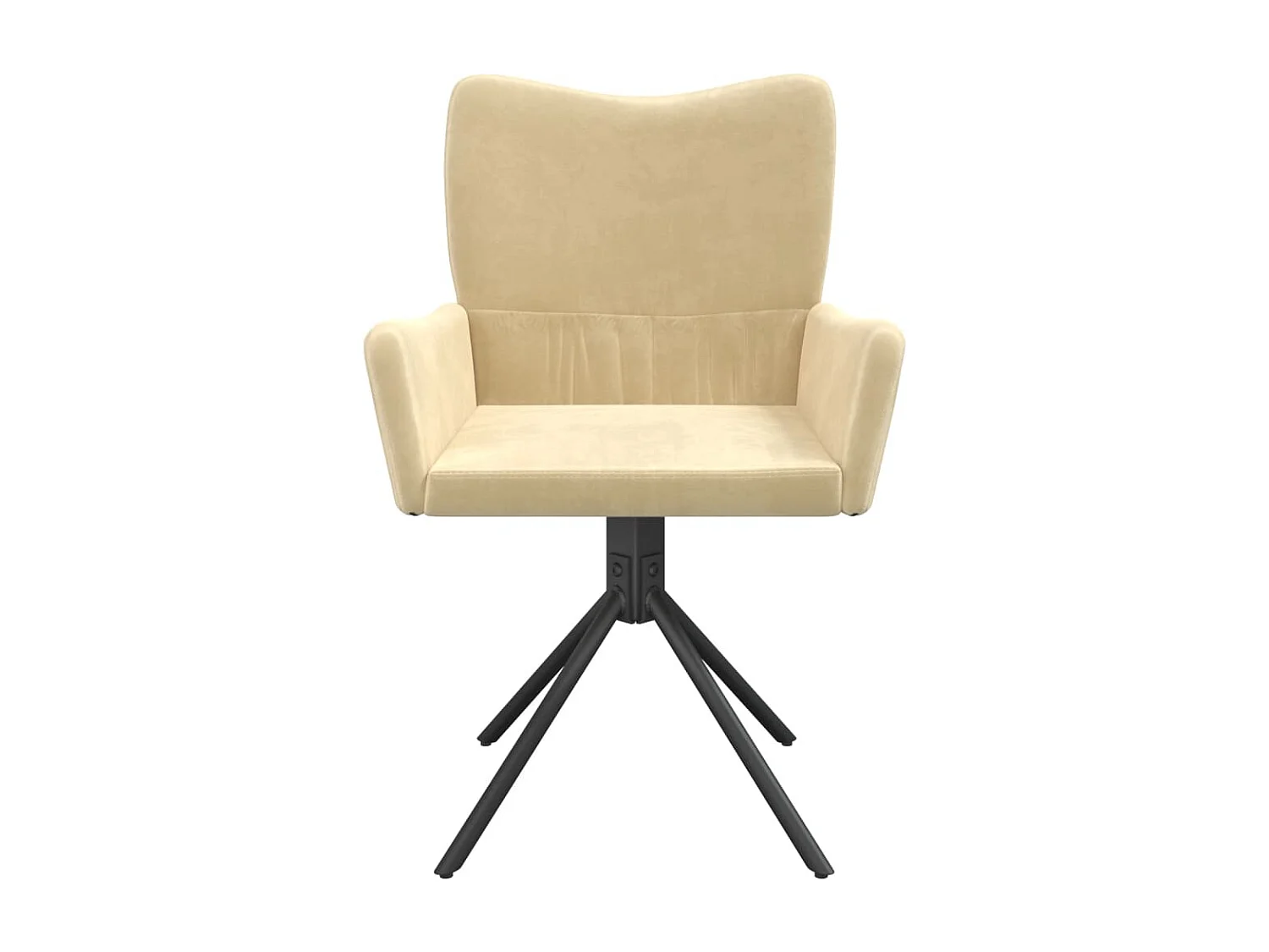 Sillas de comedor giratorias 2 unidades terciopelo crema
