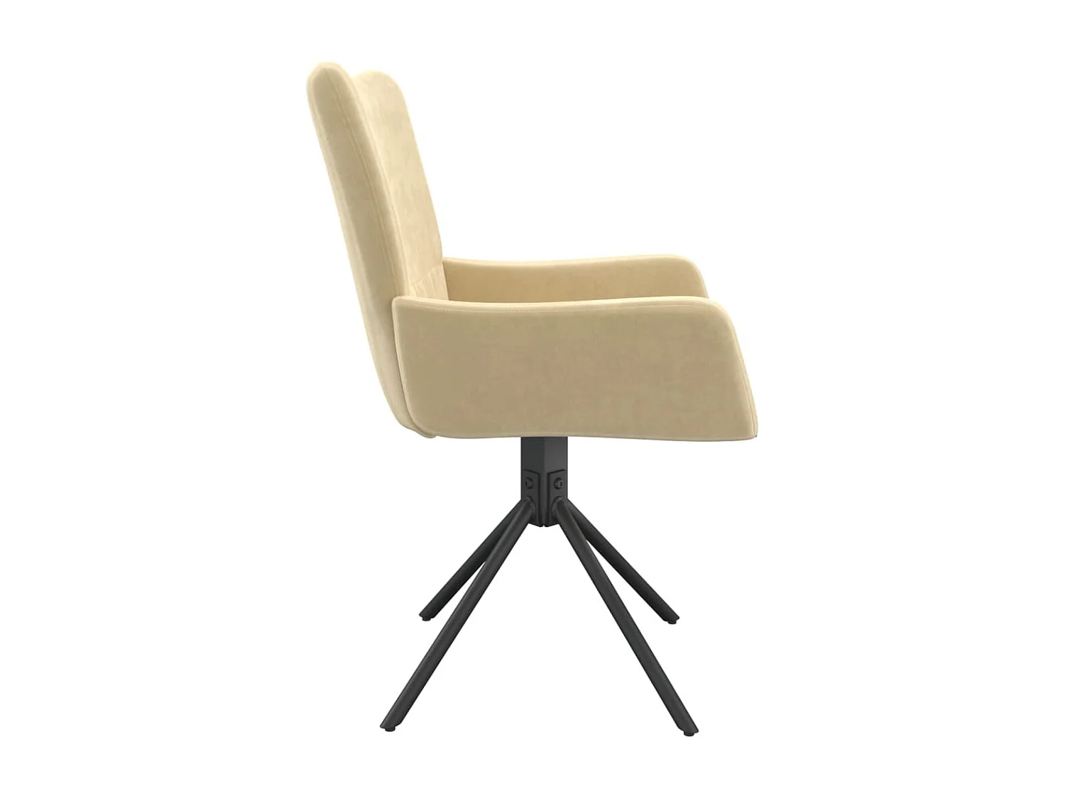 Sillas de comedor giratorias 2 unidades terciopelo crema