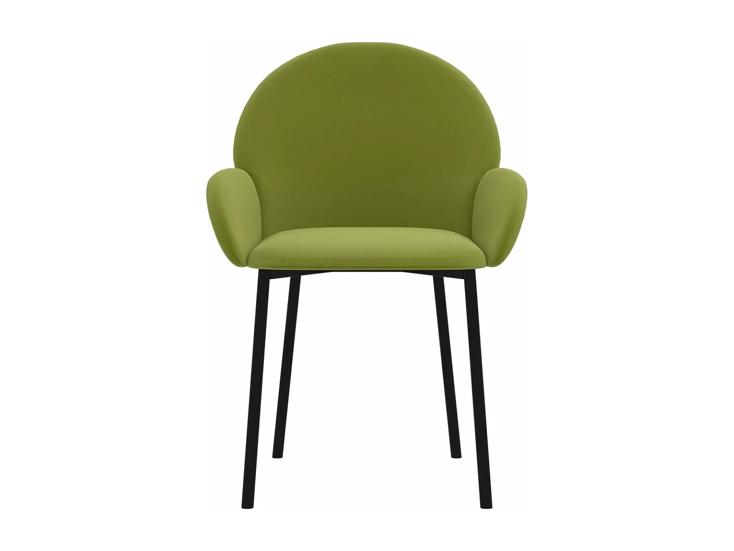 Sillas de comedor 2 unidades terciopelo verde claro