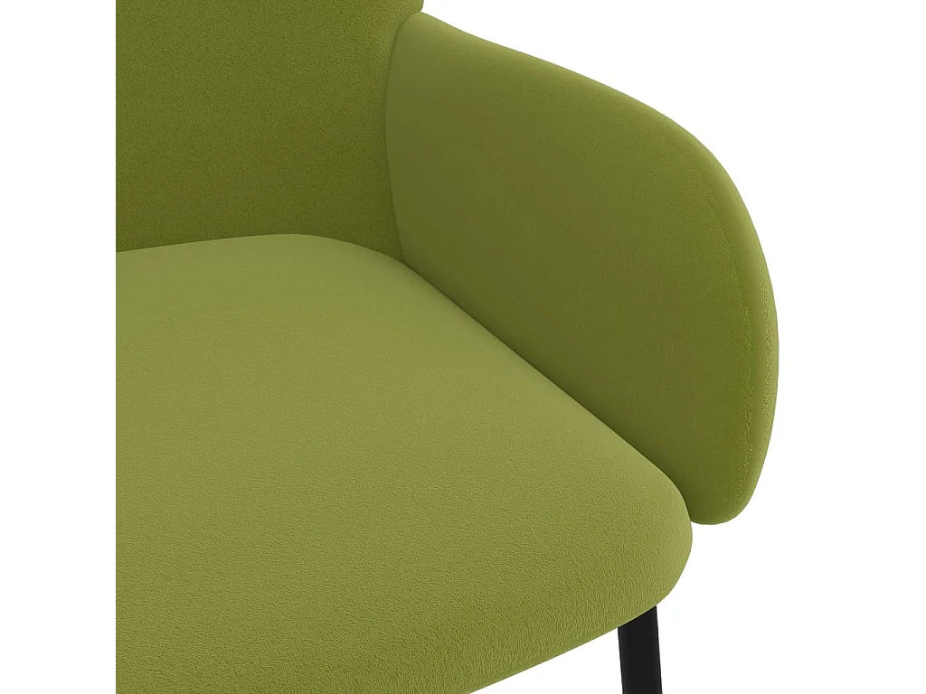 Sillas de comedor 2 unidades terciopelo verde claro