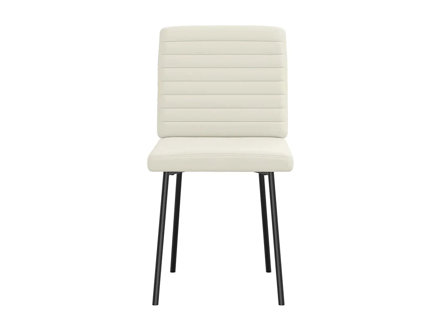 Chaises à manger lot de 2 Crème Velours