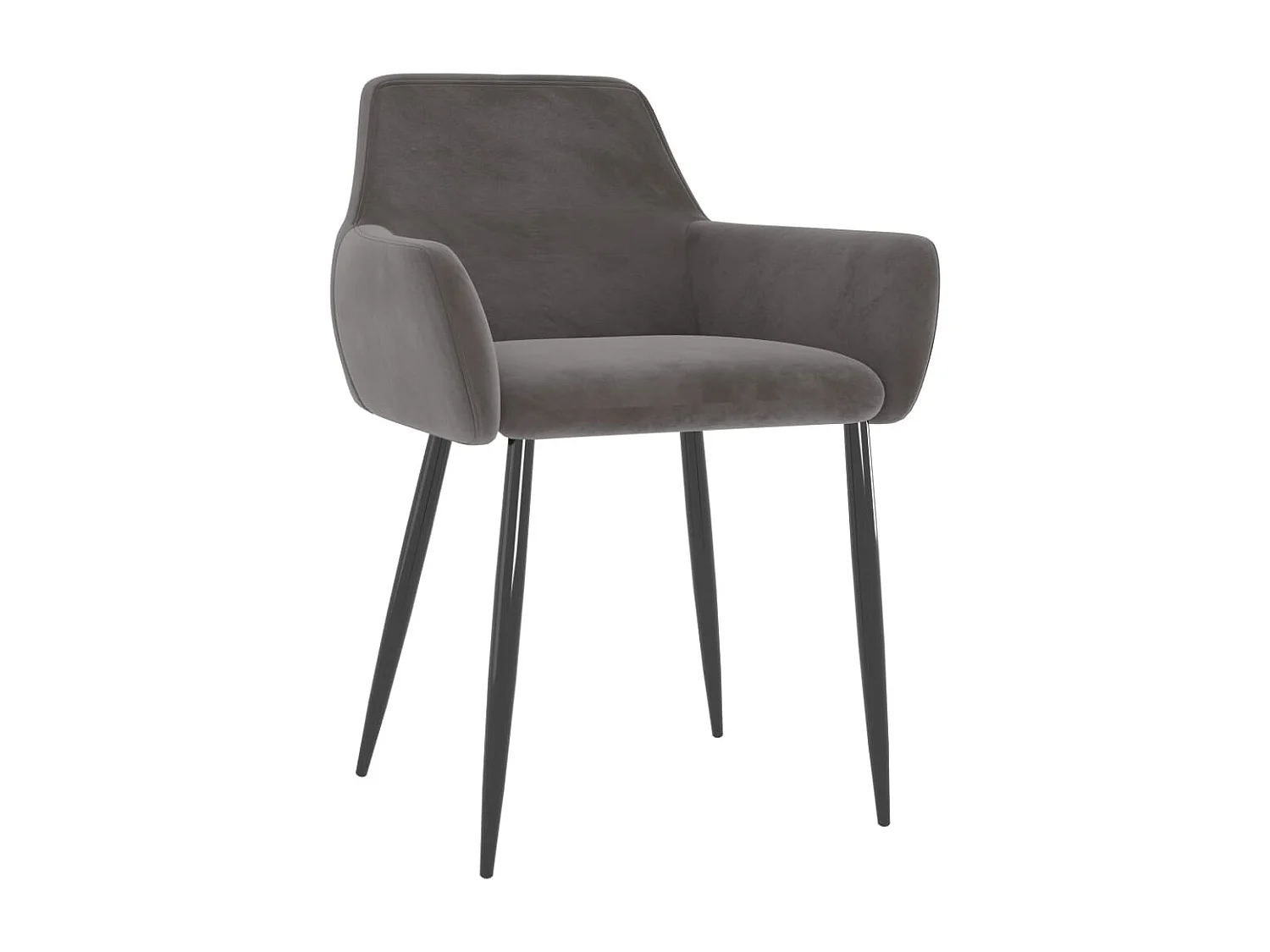 Sillas de comedor 4 unidades terciopelo gris oscuro