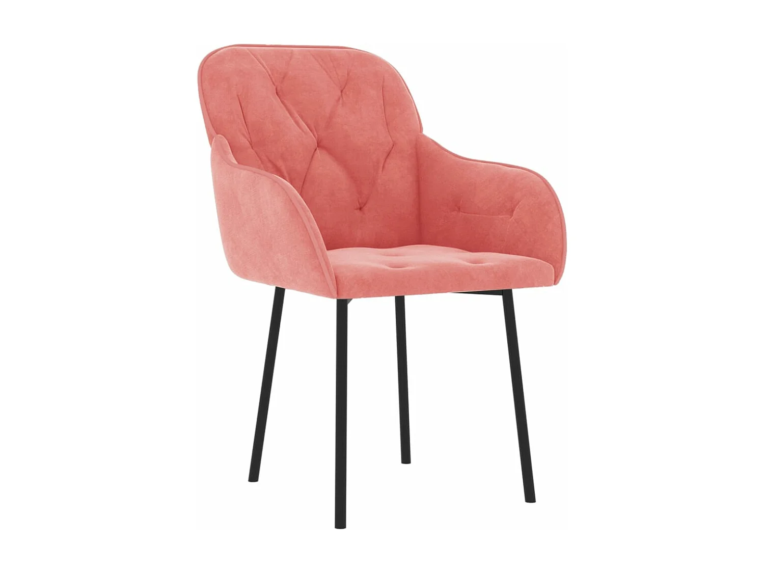 Chaises à manger lot de 2 Rose Velours