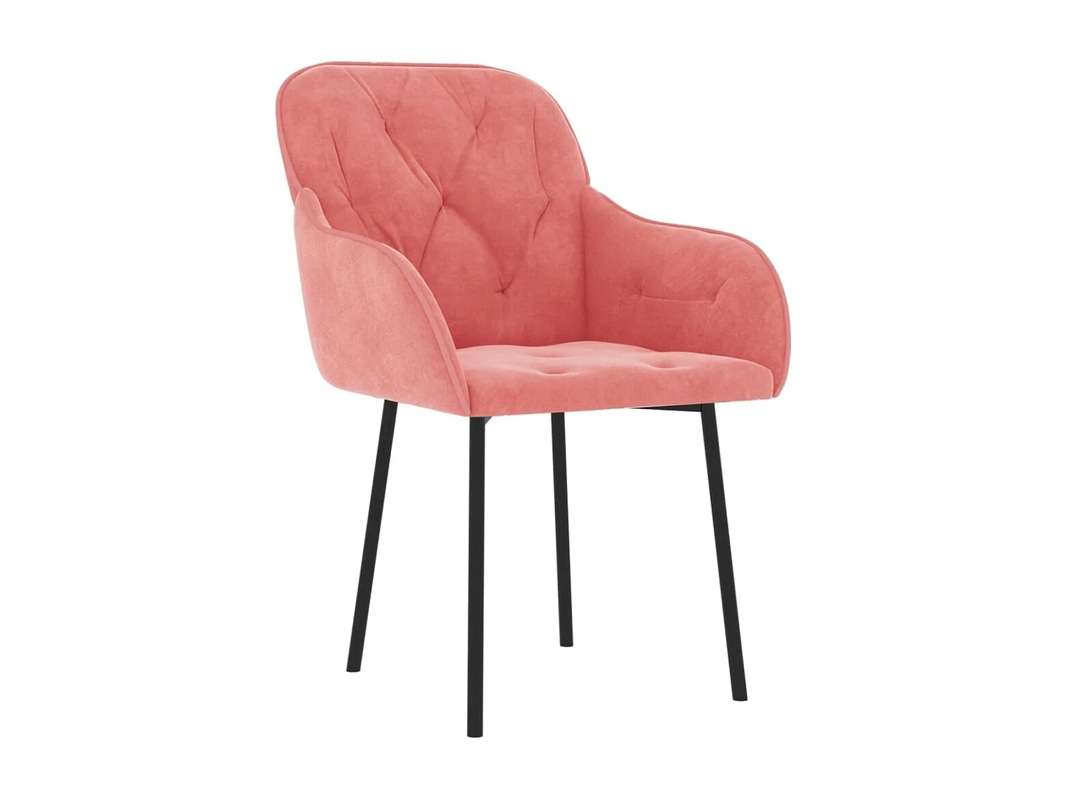 Chaises à manger lot de 2 Rose Velours