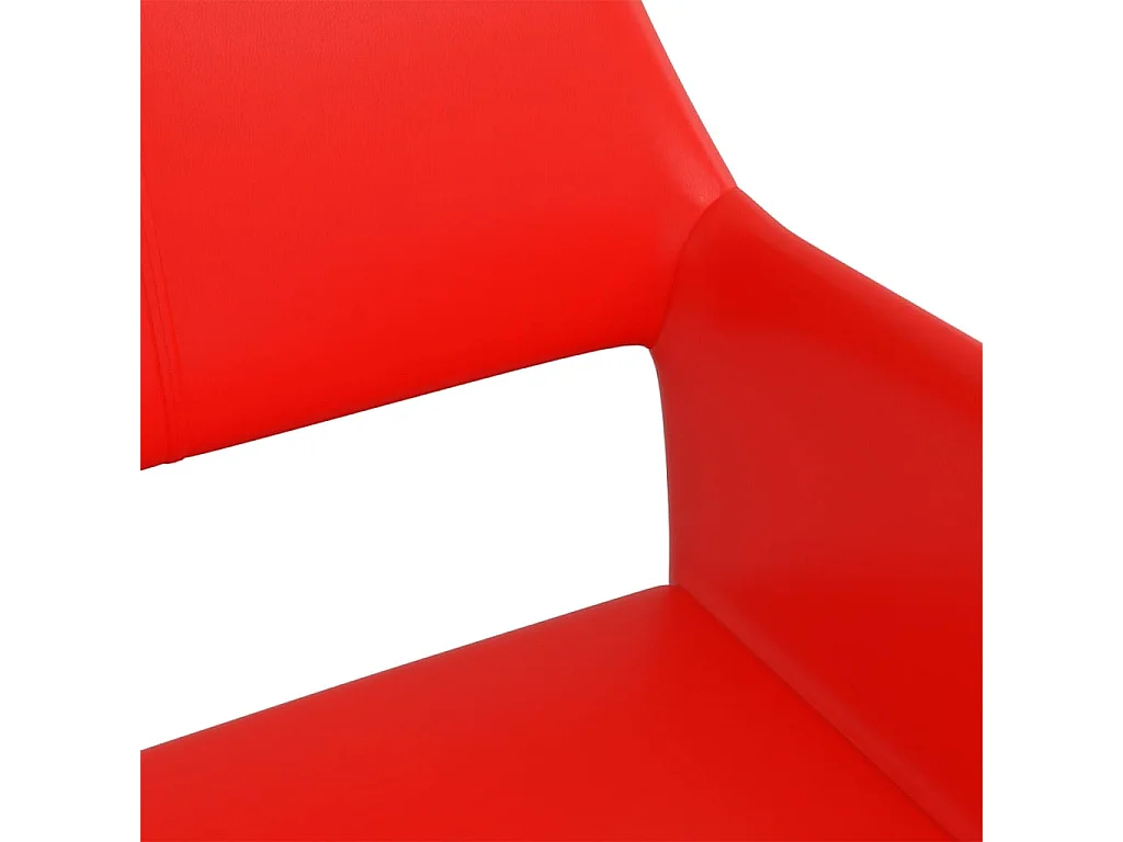 Chaises à manger lot de 2 rouge similicuir