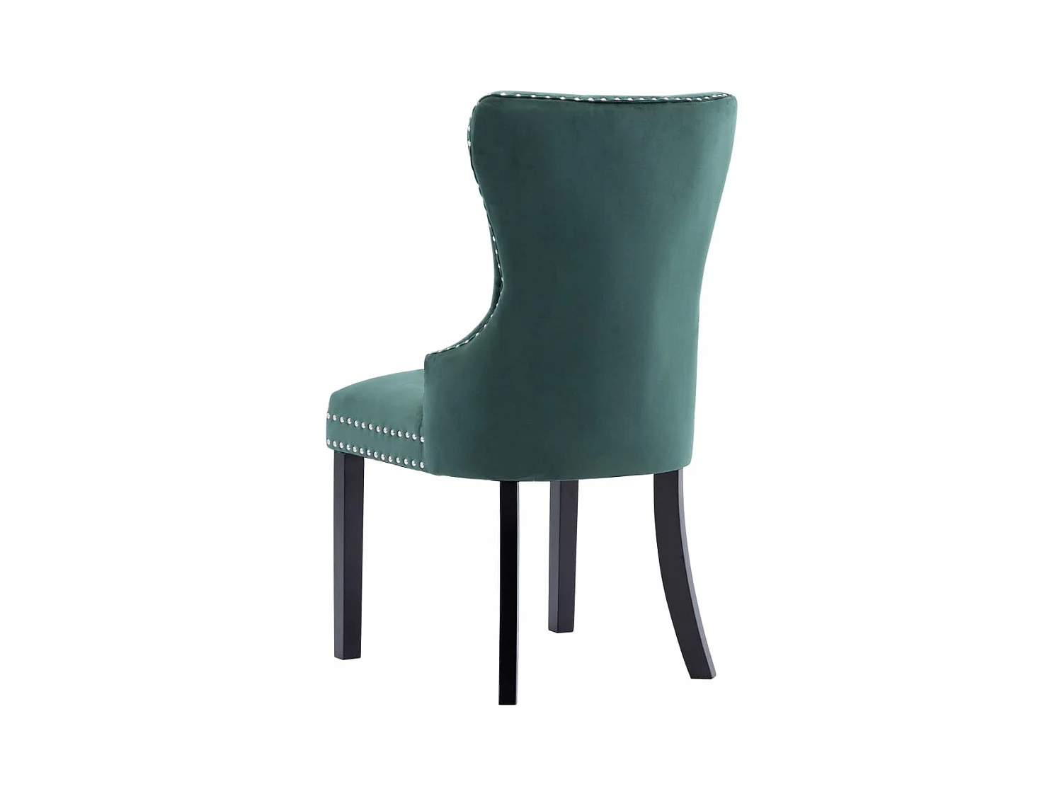 Chaises à manger lot de 2 vert foncé velours