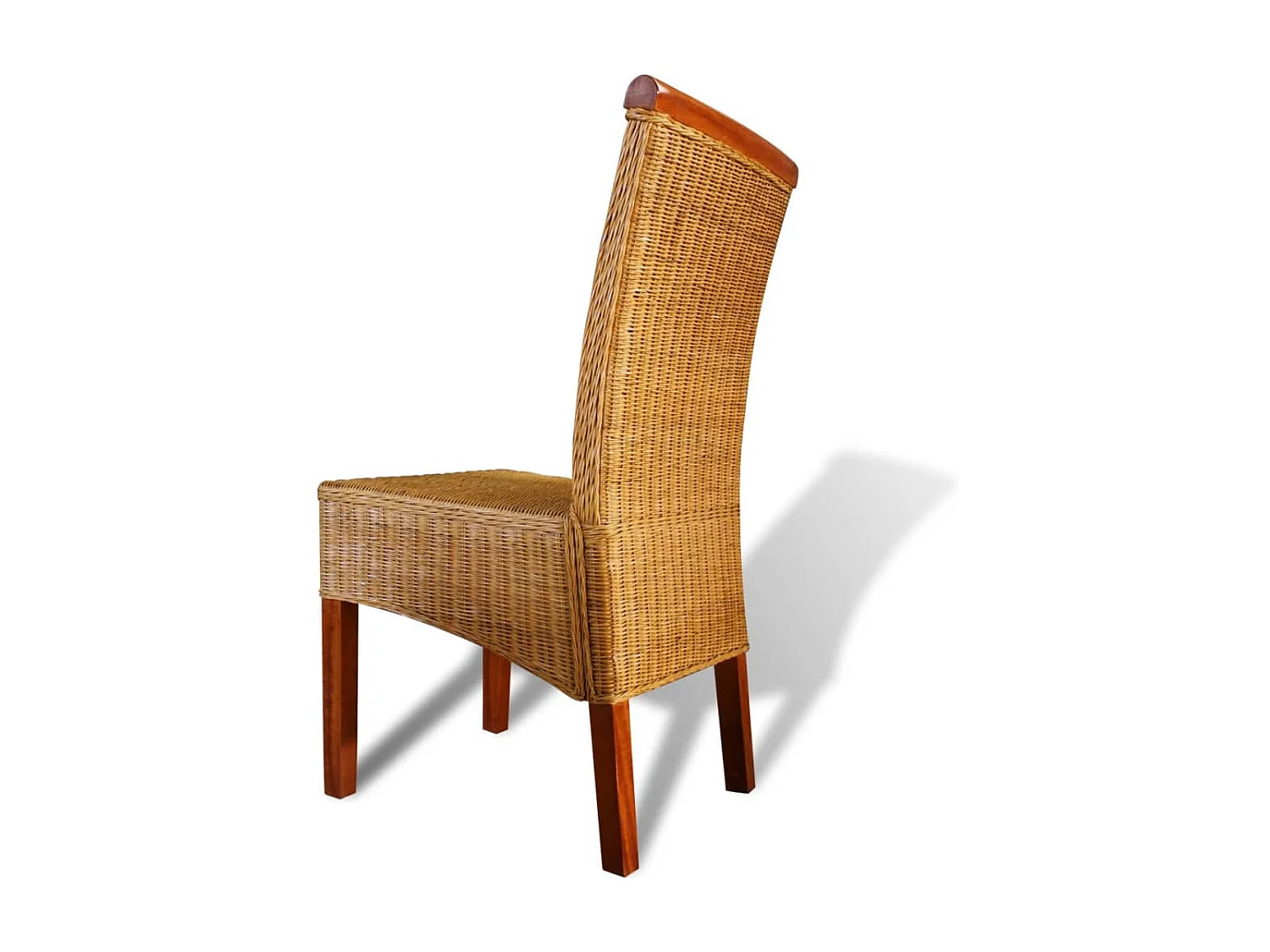 Chaises à manger lot de 6 marron rotin naturel