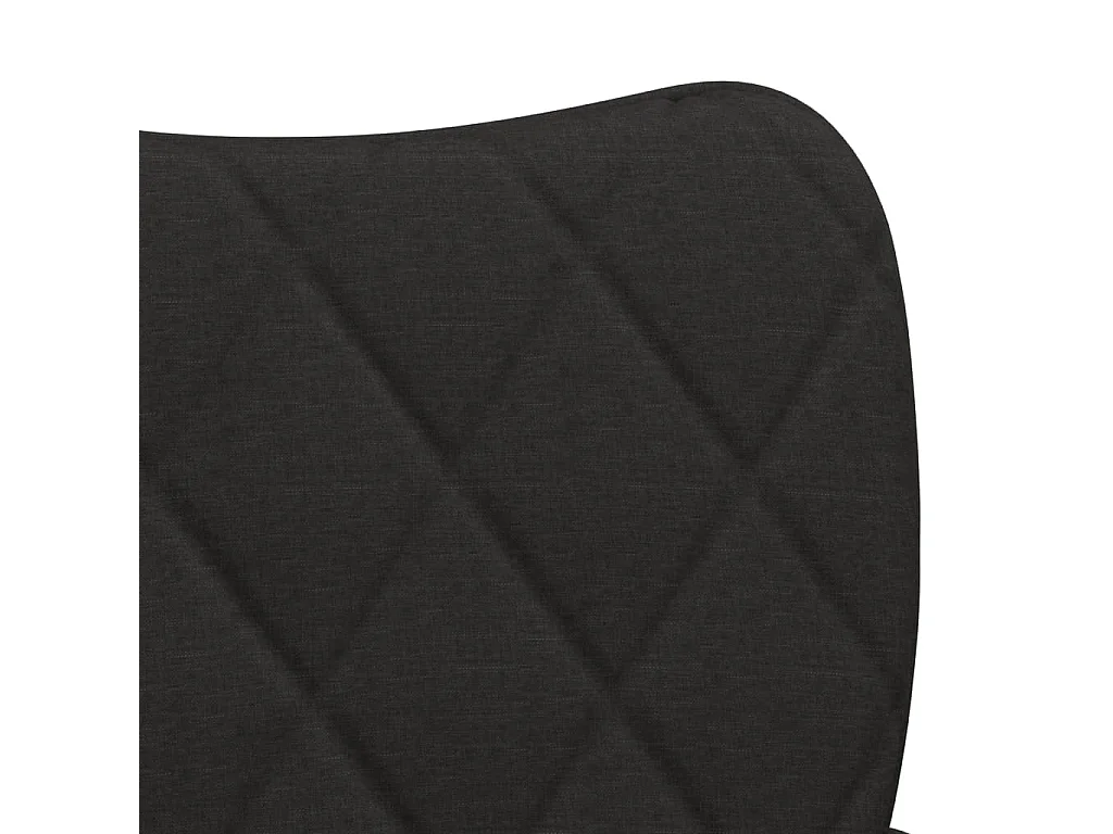 Chaises à manger lot de 2 noir tissu