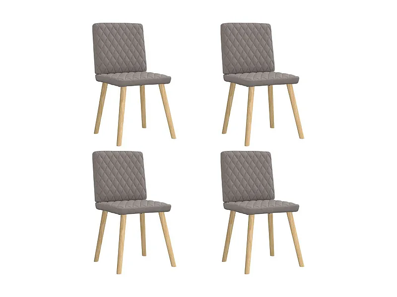 Chaises à manger lot de 4 taupe tissu