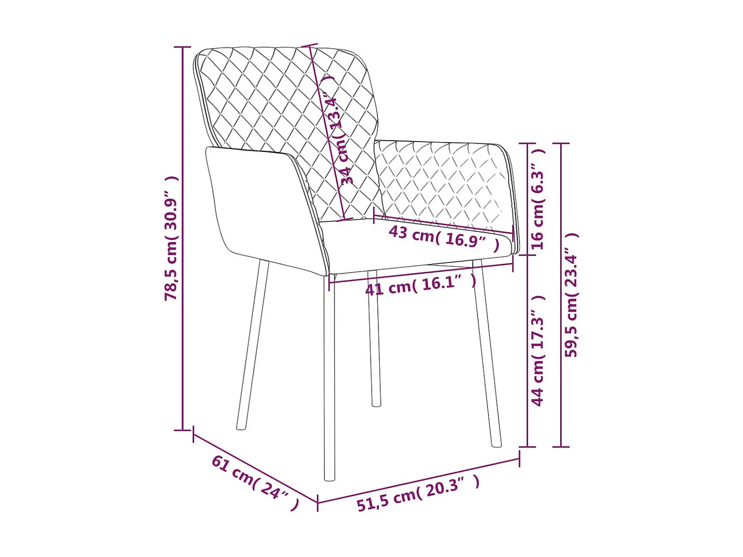 Sillas de comedor 2 unidades terciopelo marrón