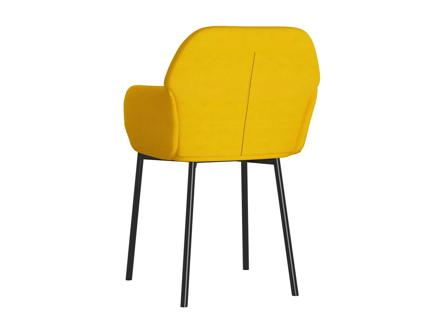 Eetkamerstoelen 2 st fluweel geel