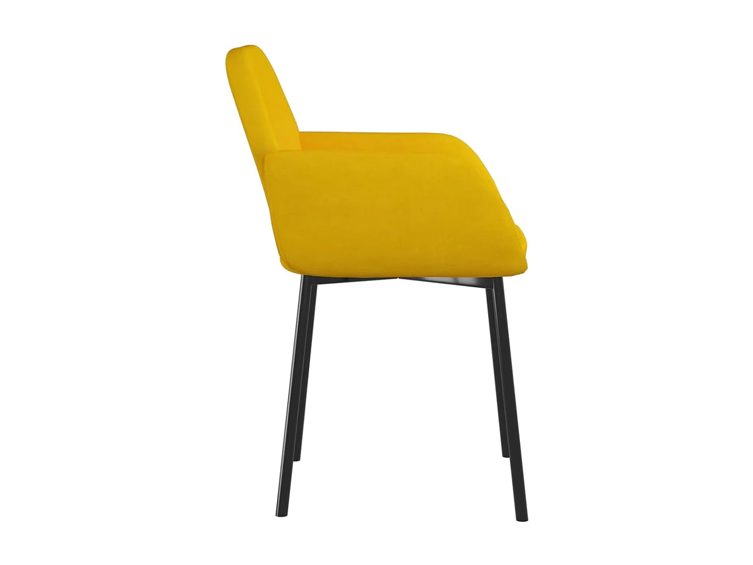 Eetkamerstoelen 2 st fluweel geel