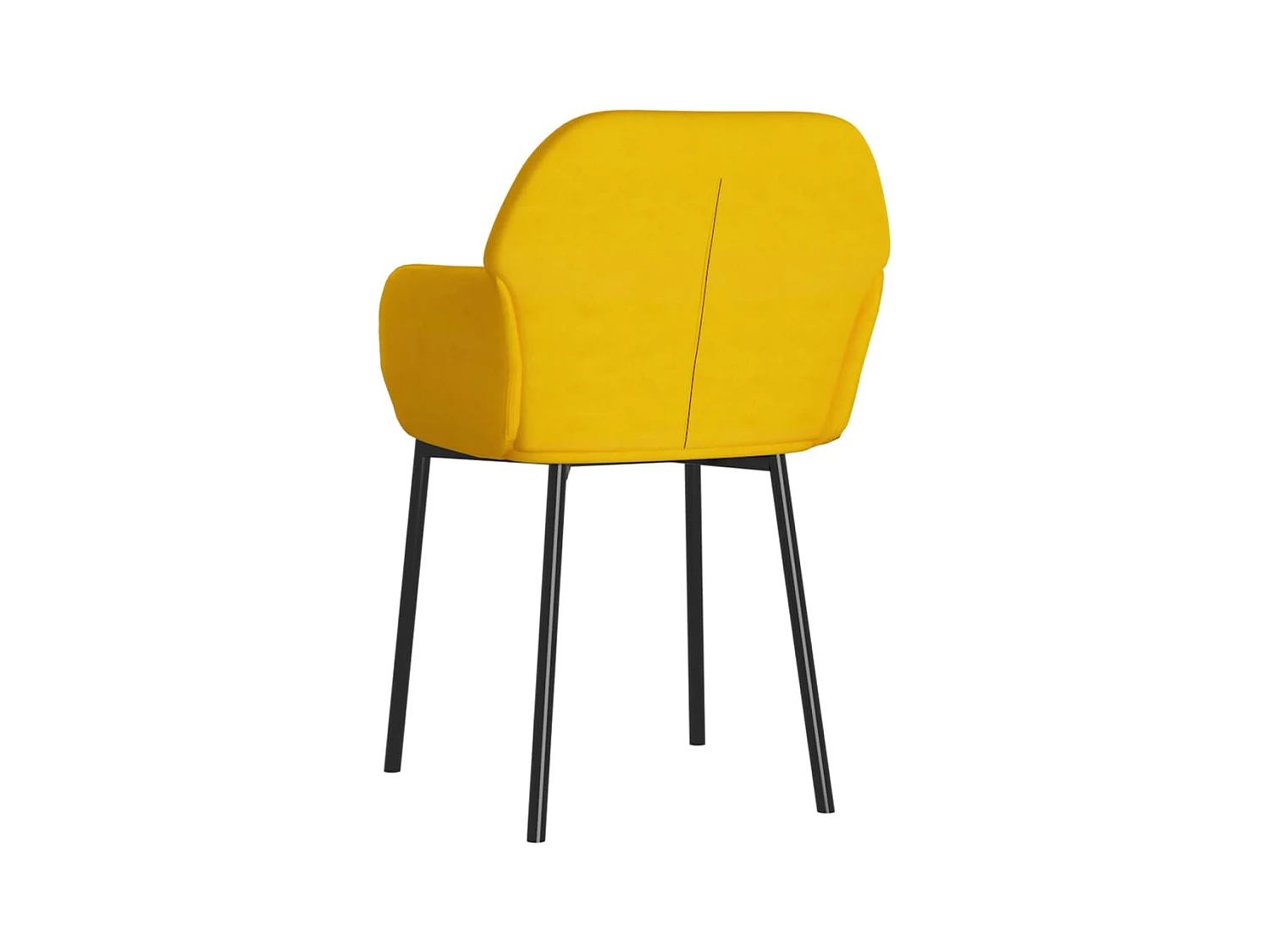 Chaises à manger lot de 2 Jaune Velours