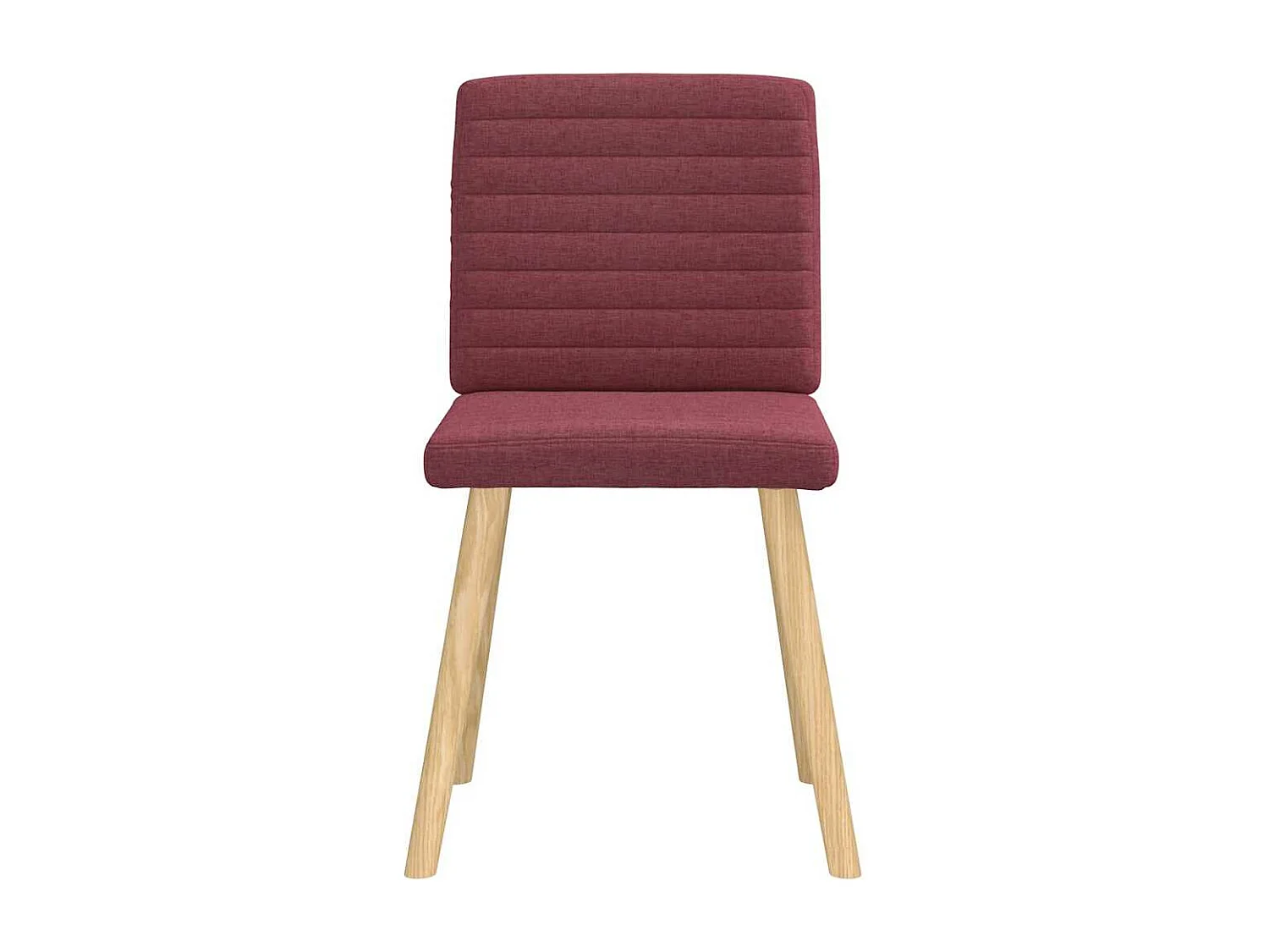 Chaises à manger lot de 4 rouge bordeaux tissu
