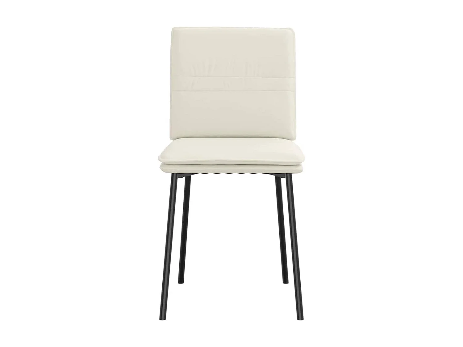 Chaises à manger lot de 2 Crème Velours