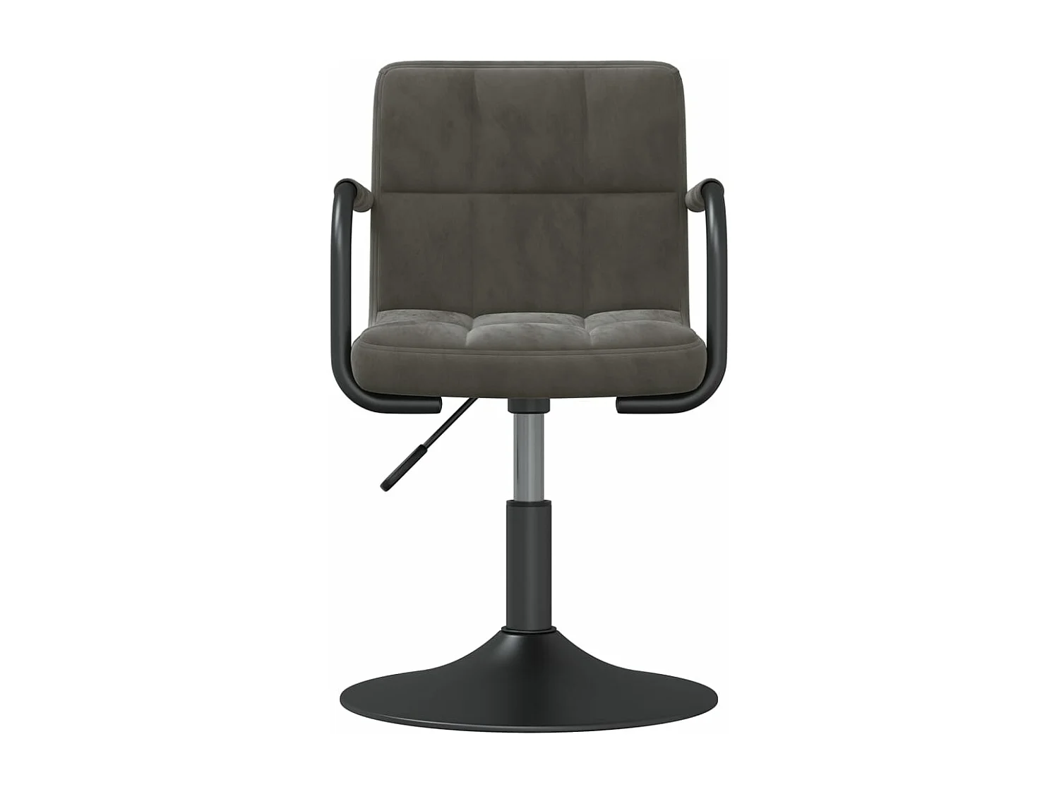 Chaises pivotantes à manger lot de 6 gris foncé velours